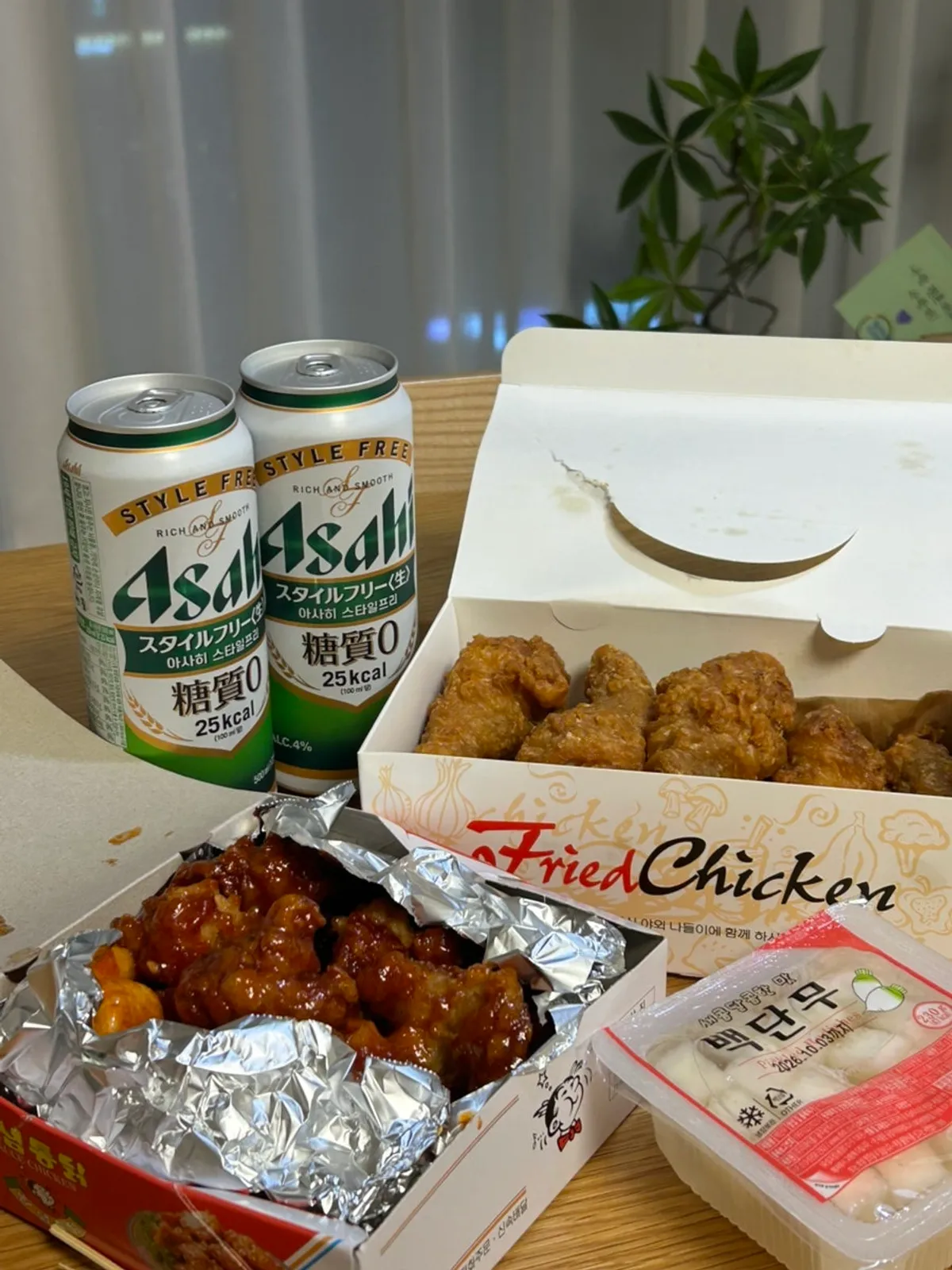Mild dakgangjeong (small) and 8 chicken drumsticks