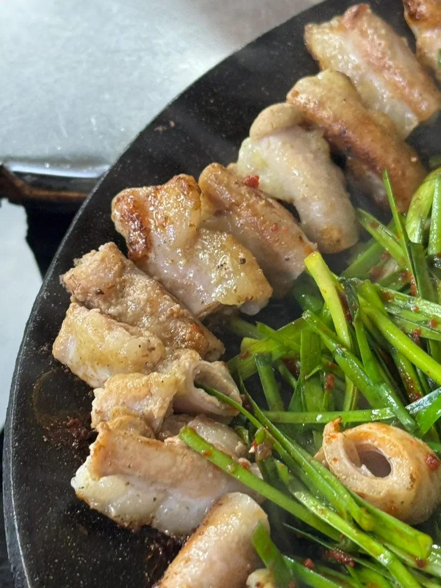 Grilled beef gopchang packed full inside