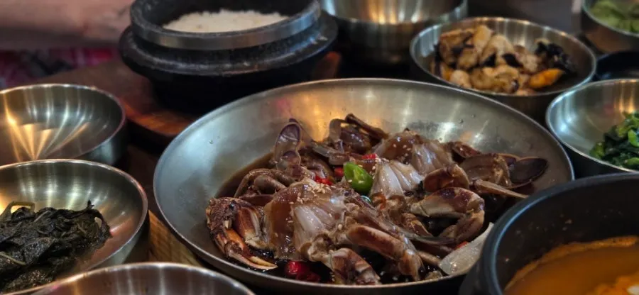누룽지와 깻잎 조합