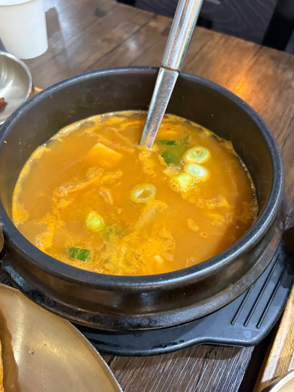 Cheonggukjang served in an earthenware pot