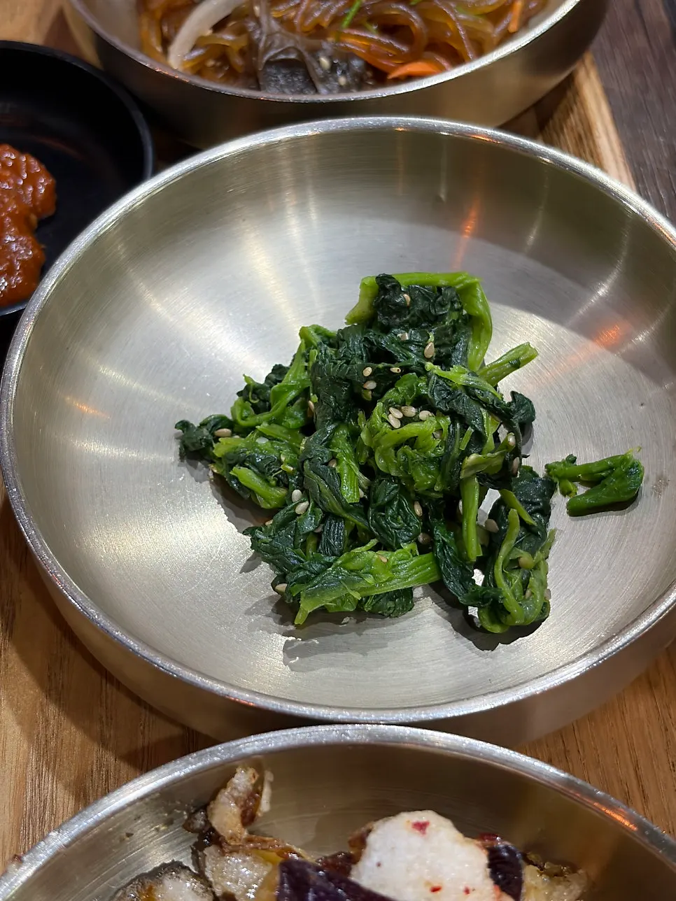 A plate of fried eggplant salad