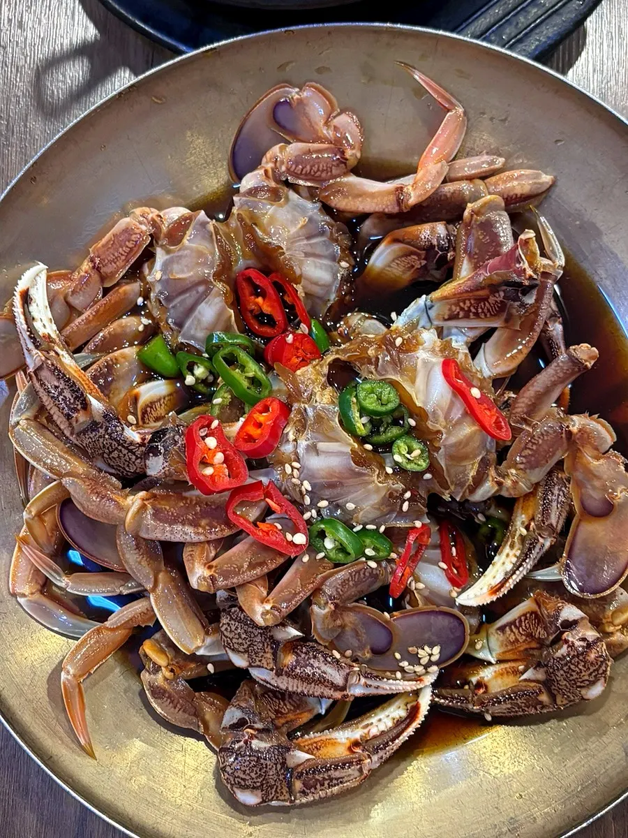 Generous portion of ganjang gejang