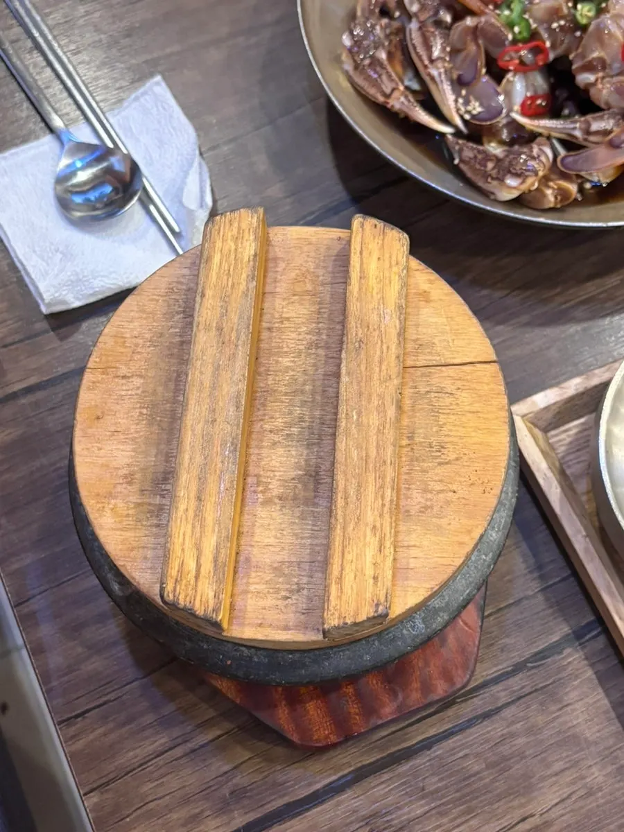 Neat side dishes and warm rice served together
