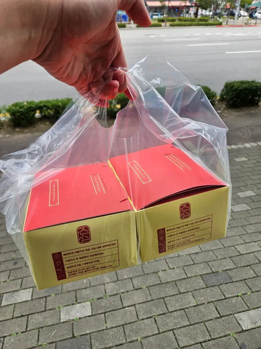 Handmade castella packed to go from Jinsim Castella Gimpo Gurae Main Branch