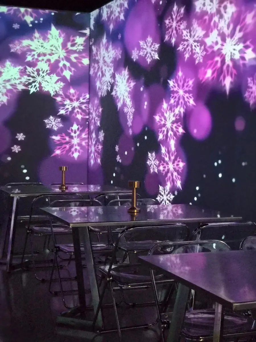 The Nillai's media art space with changing video content