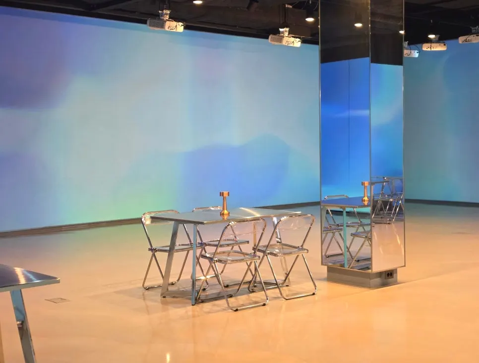 View toward the media space at The Nillai