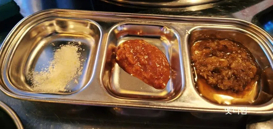 Cheese salt, ssamjang, and shiitake mushroom special sauce