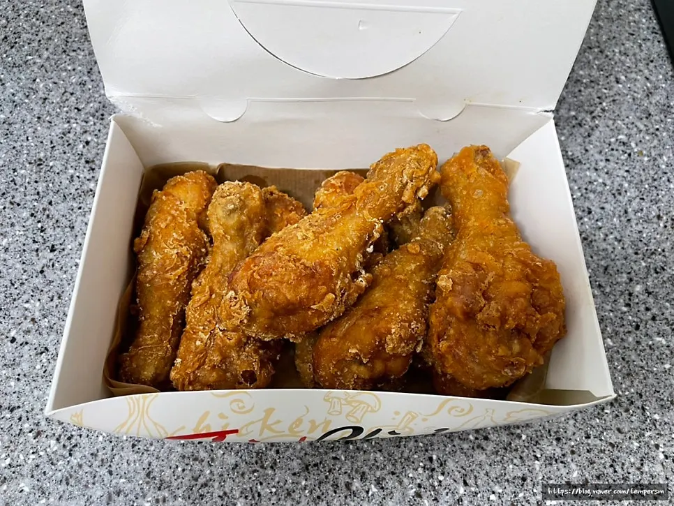 바삭한 닭강정 단면