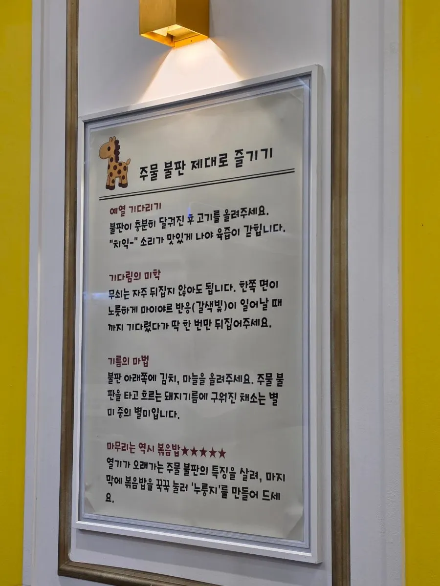 Instructions for grilling the meat