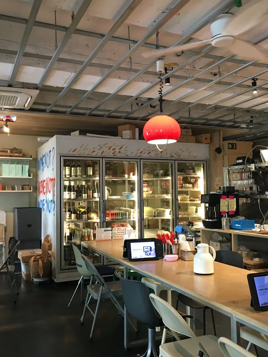 Interior with widely spaced tables