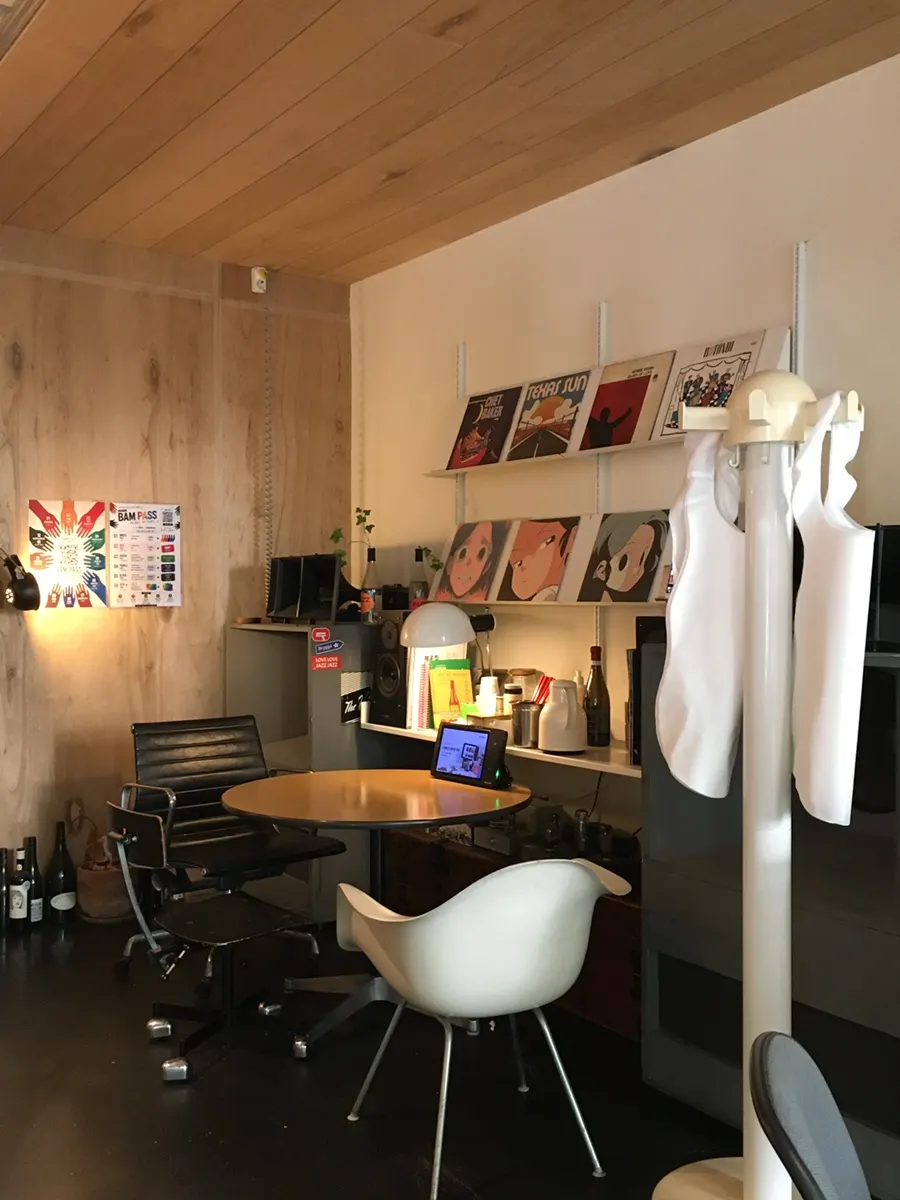 Interior with soft lighting and vintage decor