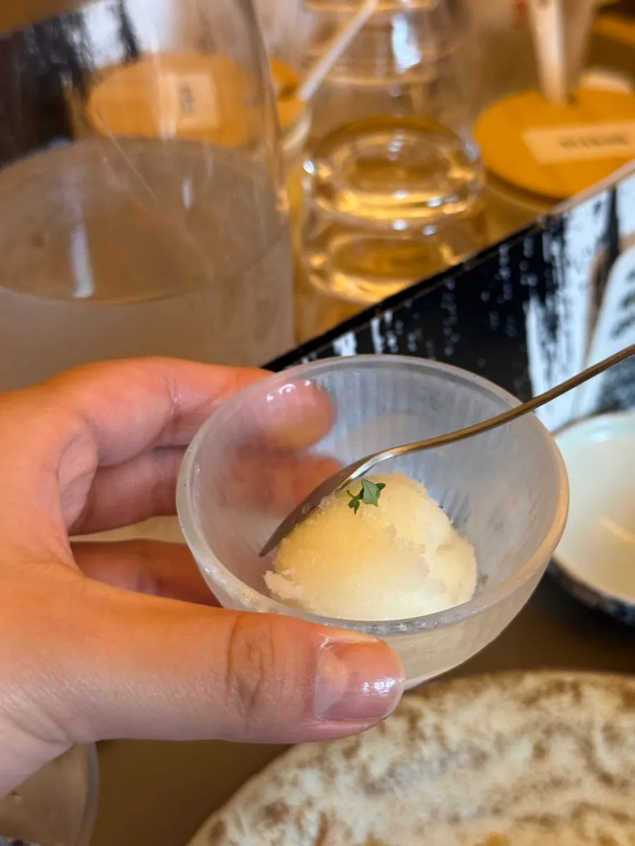 Lemon sherbet penutup makan