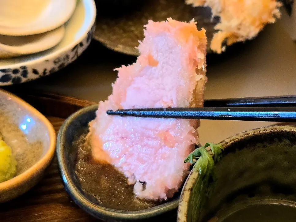 Katsu dipped in truffle-scented tonkatsu sauce
