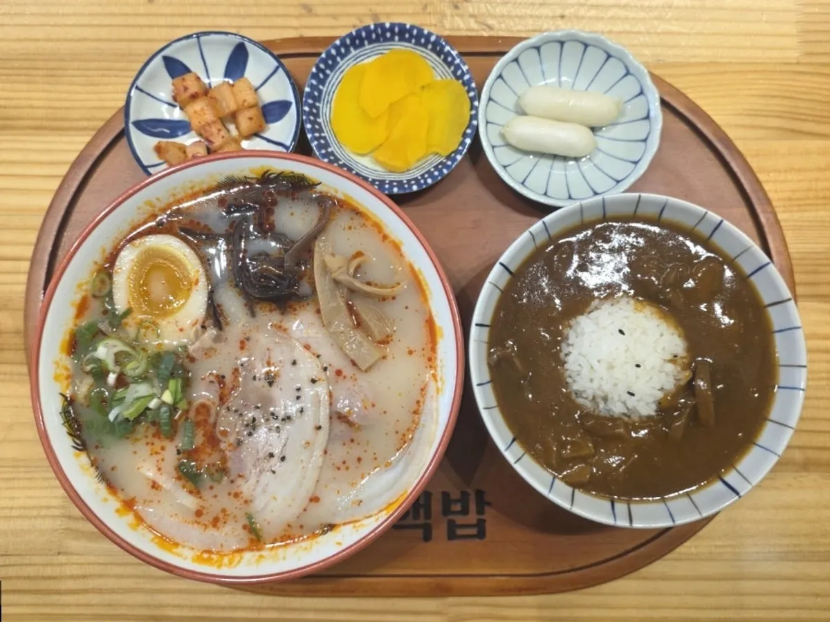 카라이라멘돈카츠정식과 미니카레, 미니 오꼬노미야끼 한 상