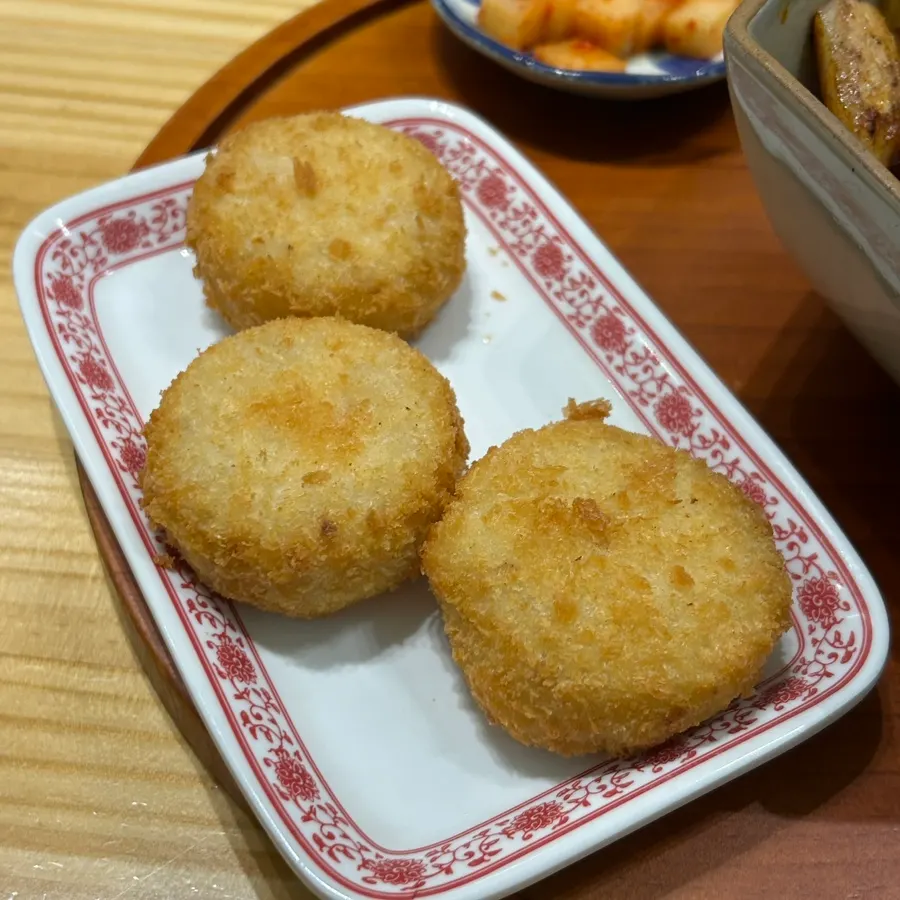 Potato croquette ordered as a side dish
