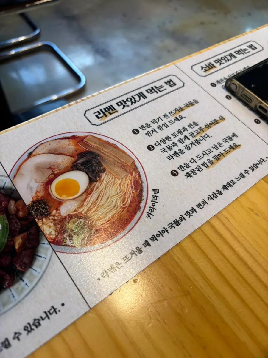 Guide on how to enjoy the ramen