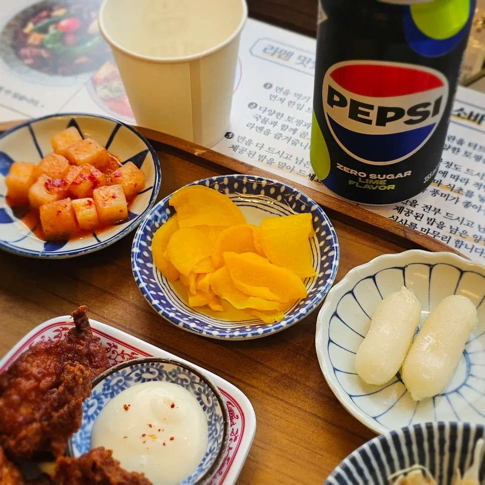 Set meal side dishes in small bowls