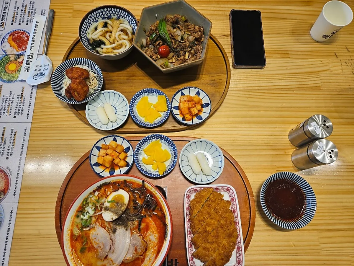 Spicy pork cutlet side served with sauce on the side