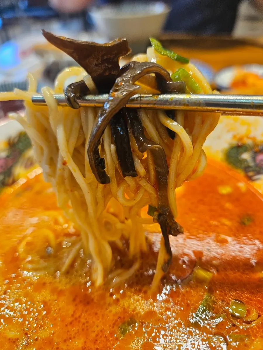 Ramen topping showing char siu and soft-boiled egg