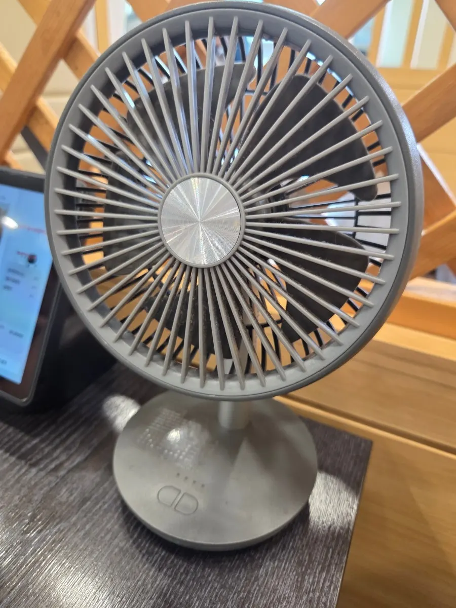 Desktop fan on a table
