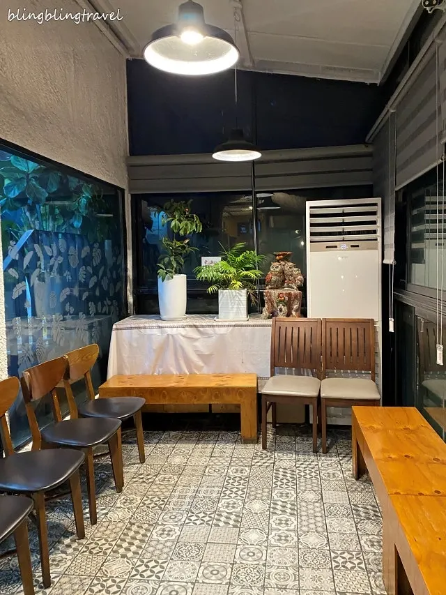 Spacious dining room after the other guests had left
