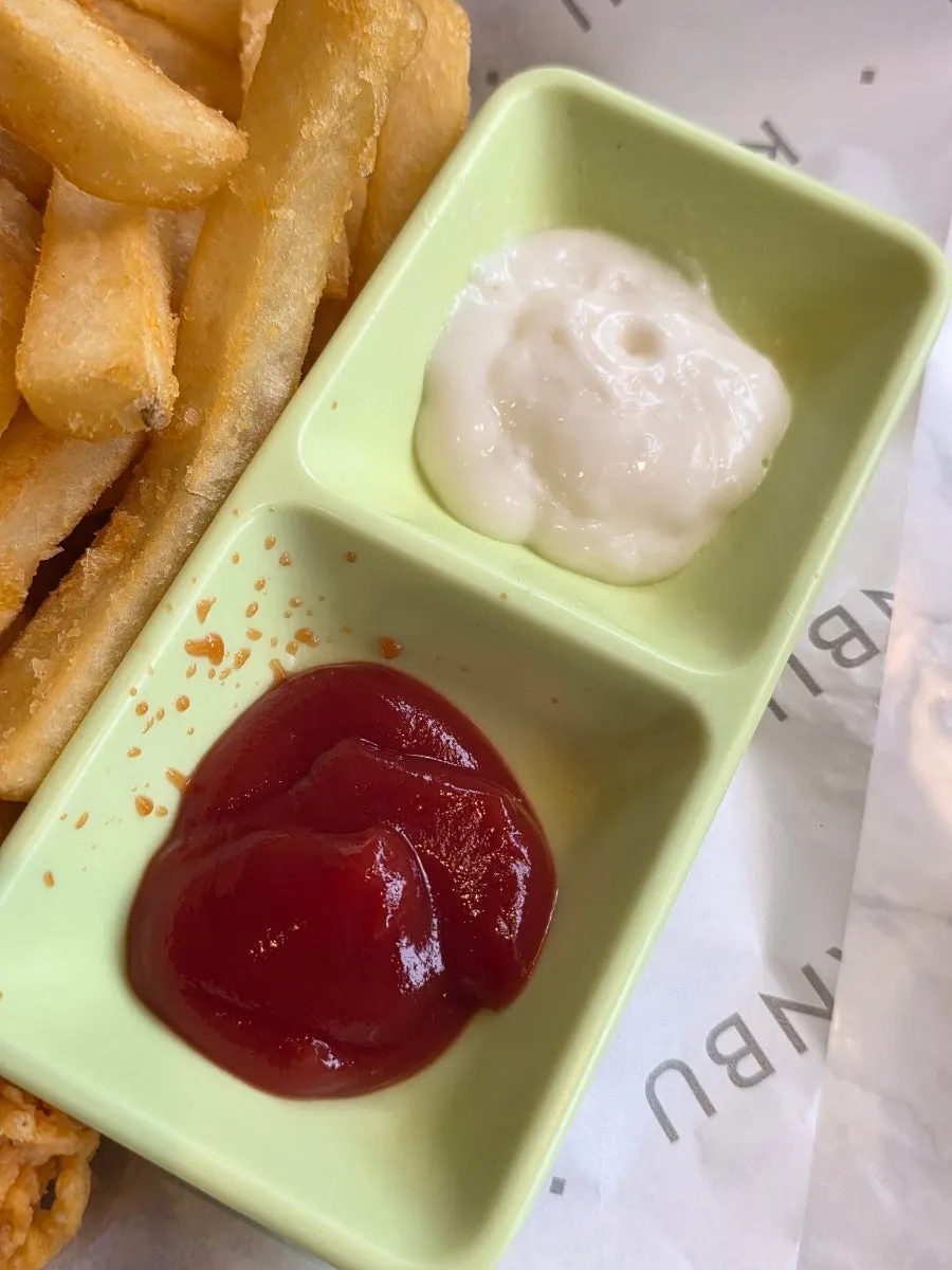 A piece of the crispy curry boneless chicken