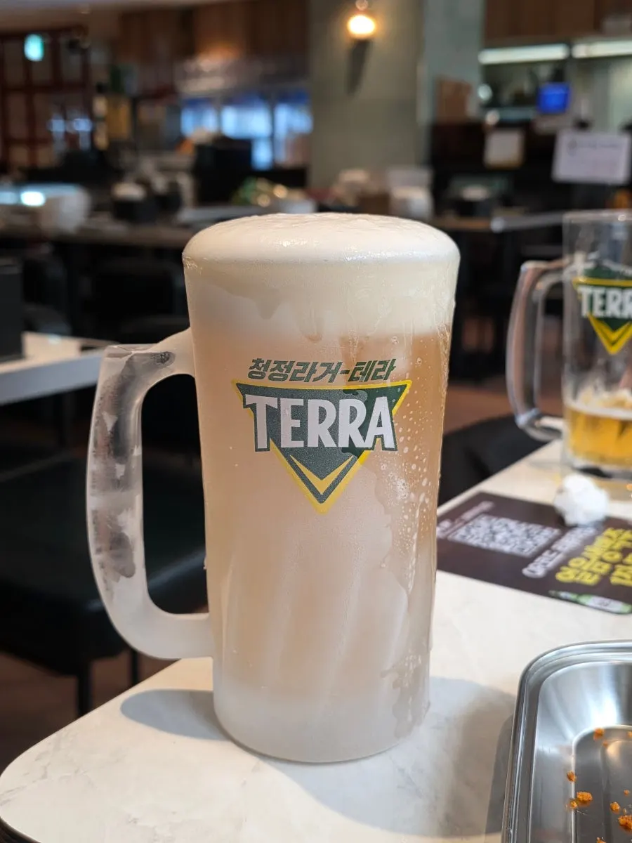 A cold glass of draft beer