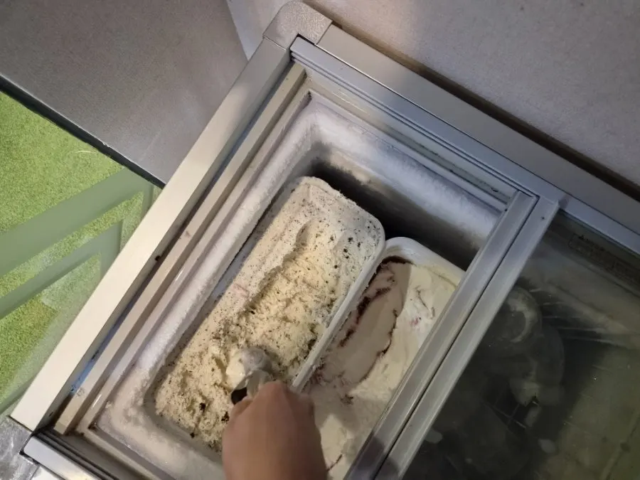 대기실에 놓인 아이스크림