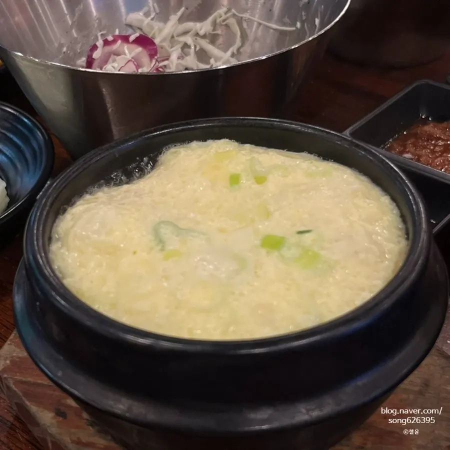 Hot doenjang soup served as a standard side