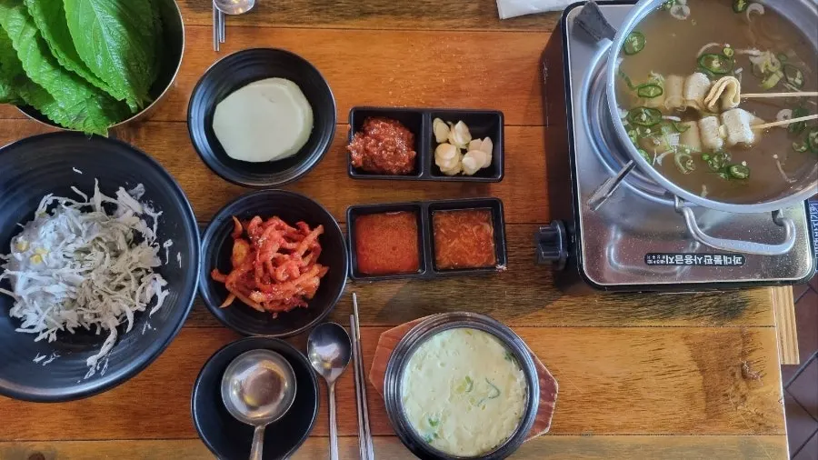 Fully set table ready to eat