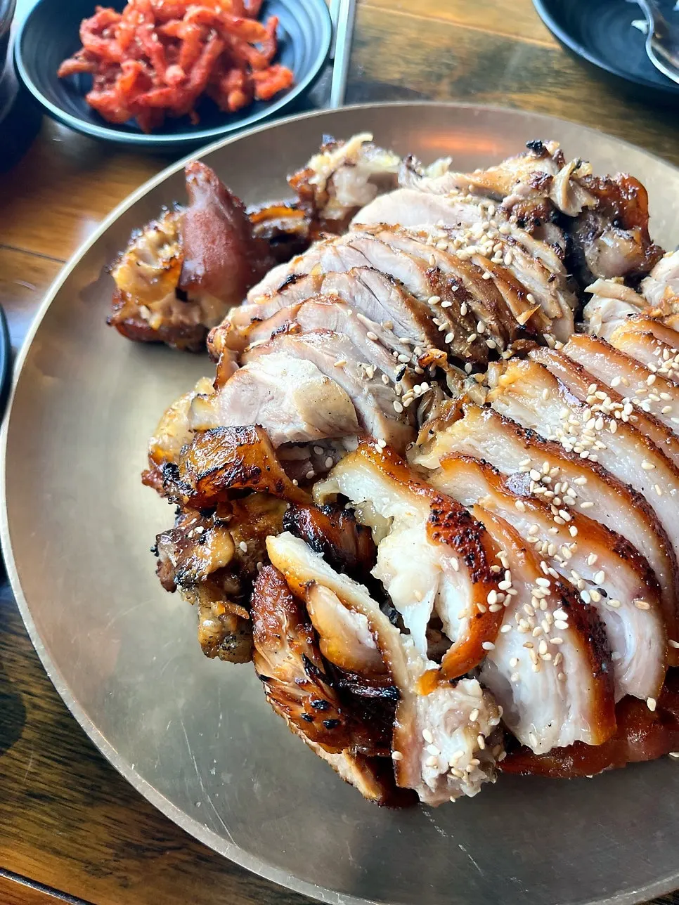 Jokbal meat dipped in salted shrimp