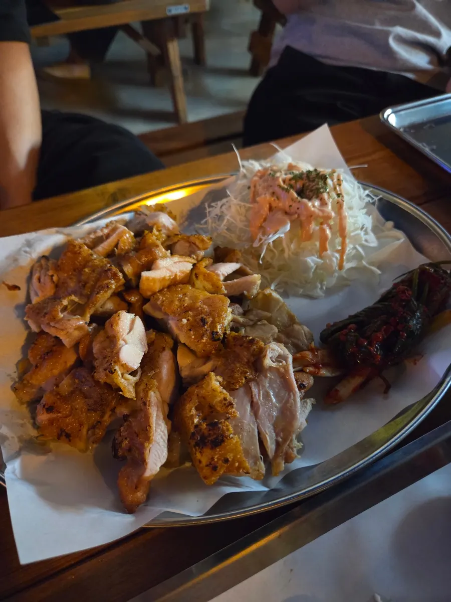 직화 숯불 순살 바베큐 소금 한 접시