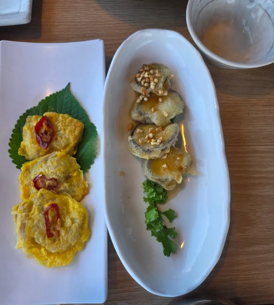 Golden pan-fried jeon side dish