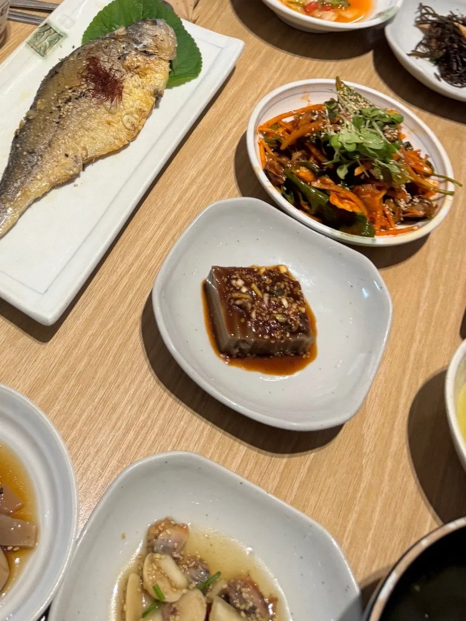 Plate of grilled dried corvina
