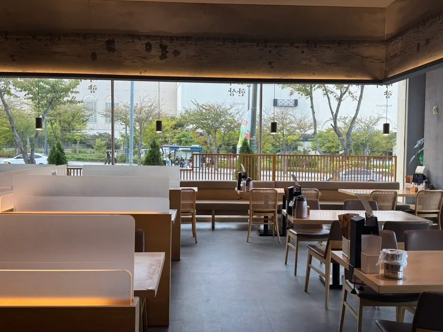 Interior with natural light through picture windows