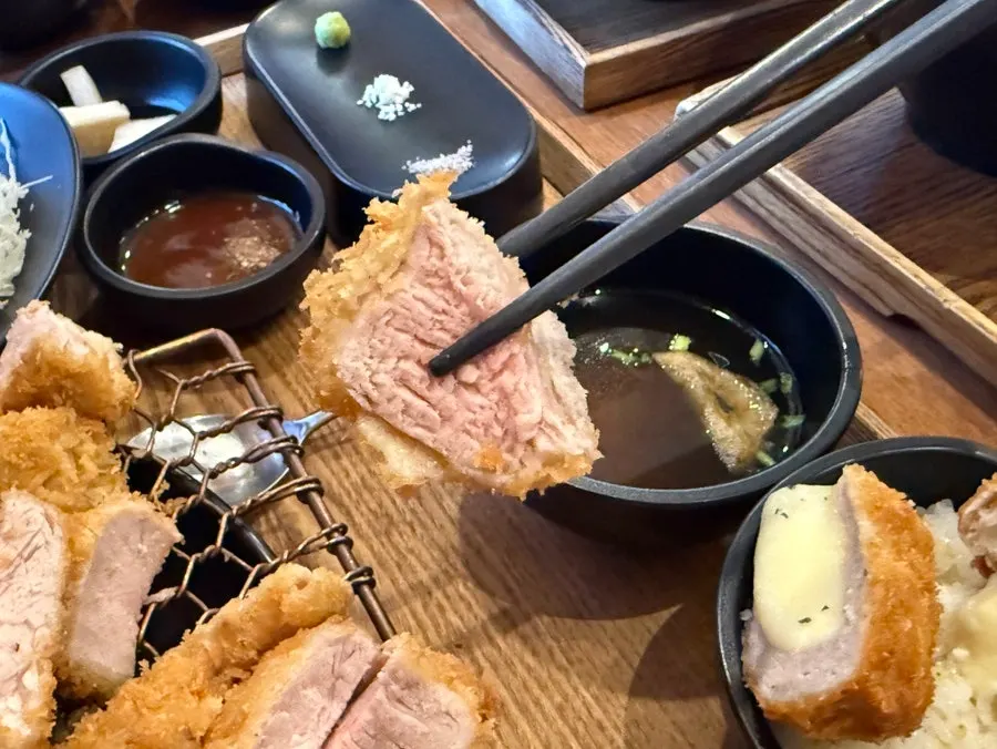 Cold soba noodles ordered alongside the pork cutlet