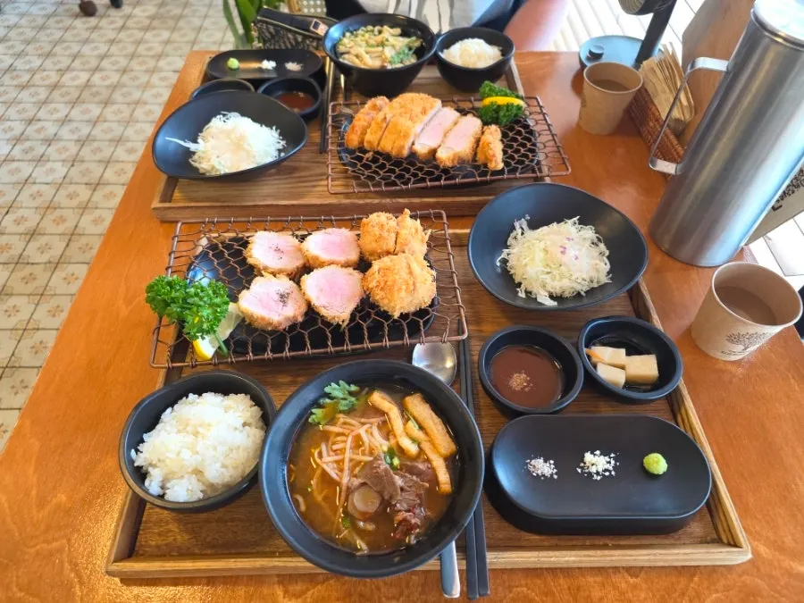 식사를 마무리한 꽃가츠 동탄본점 테이블