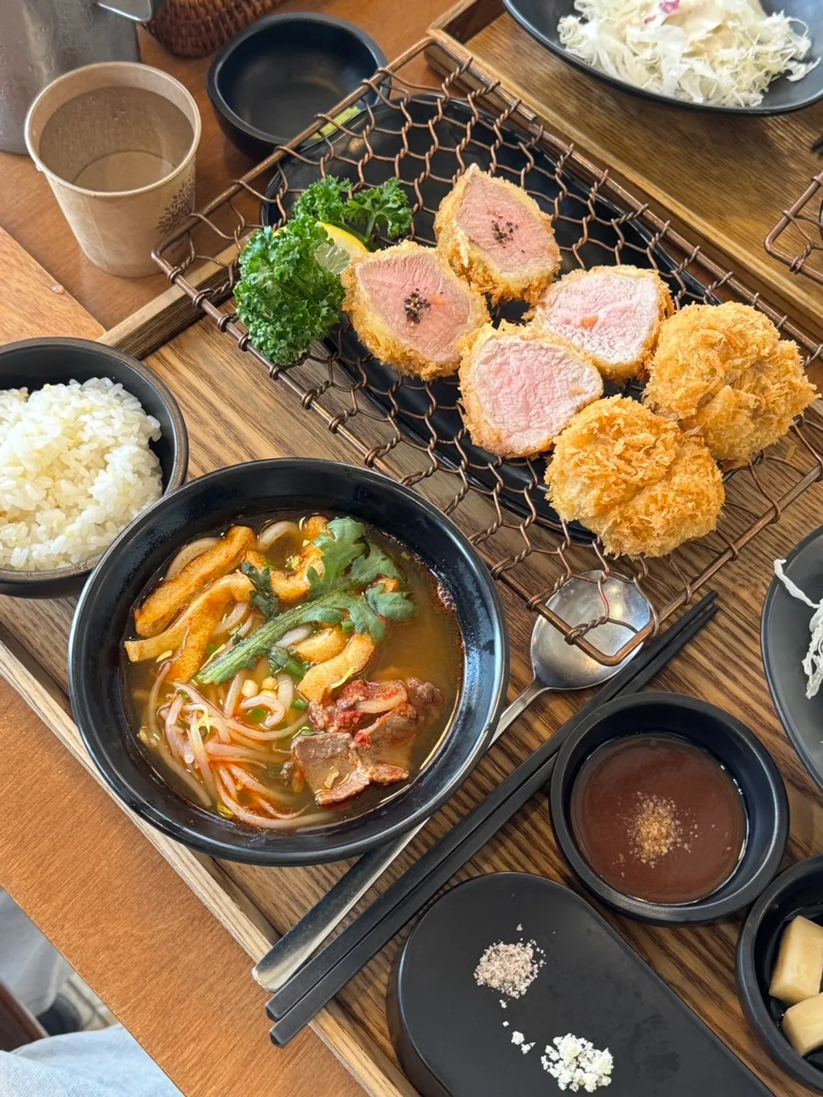 Close-up of pork cutlet at Kkot Gatsu Dongtan Mokdong branch