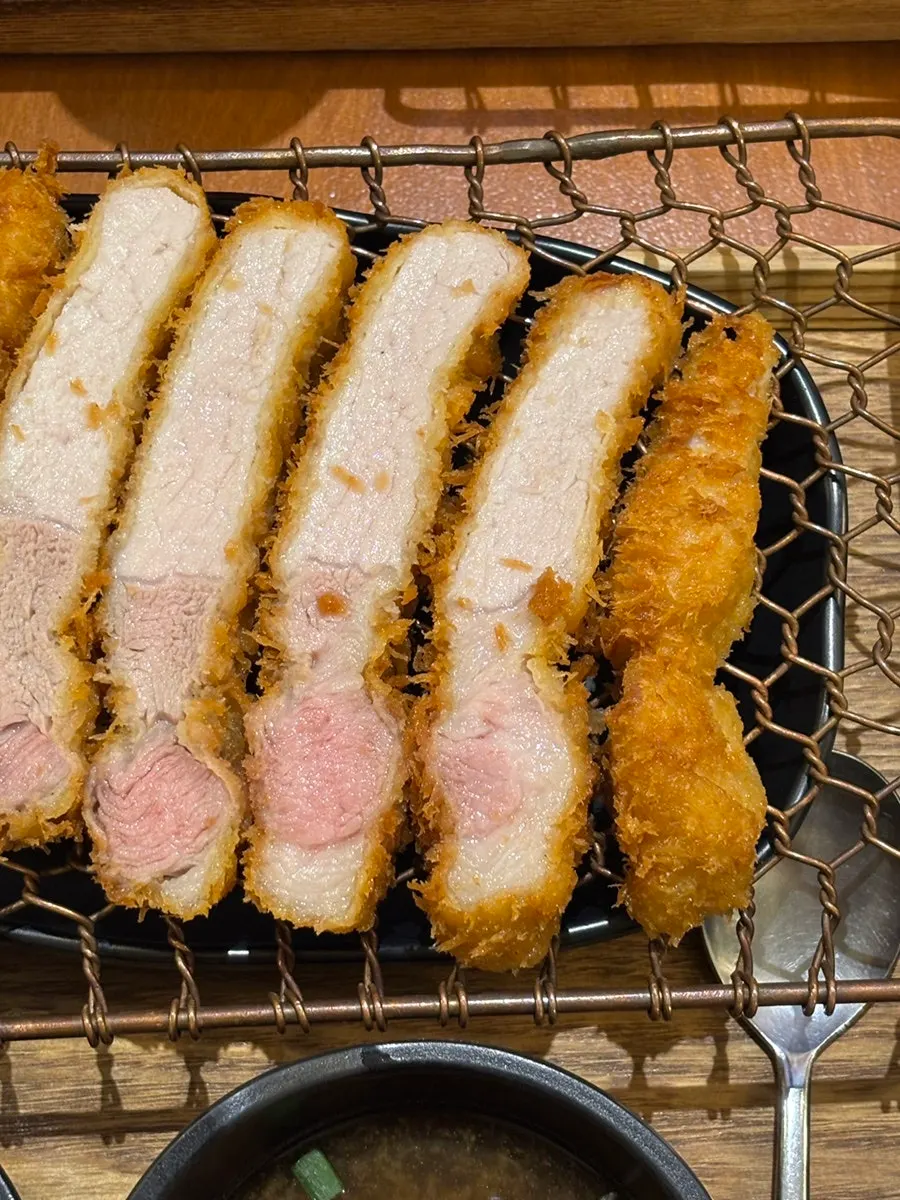 Close-up of the special loin cutlet