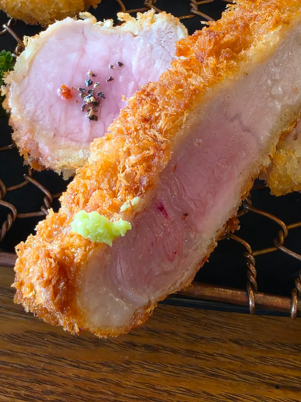 Close-up of a piece of top loin cutlet