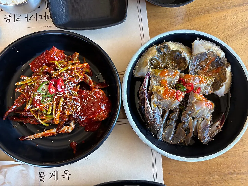 알배기정식 2인 상차림과 반찬들