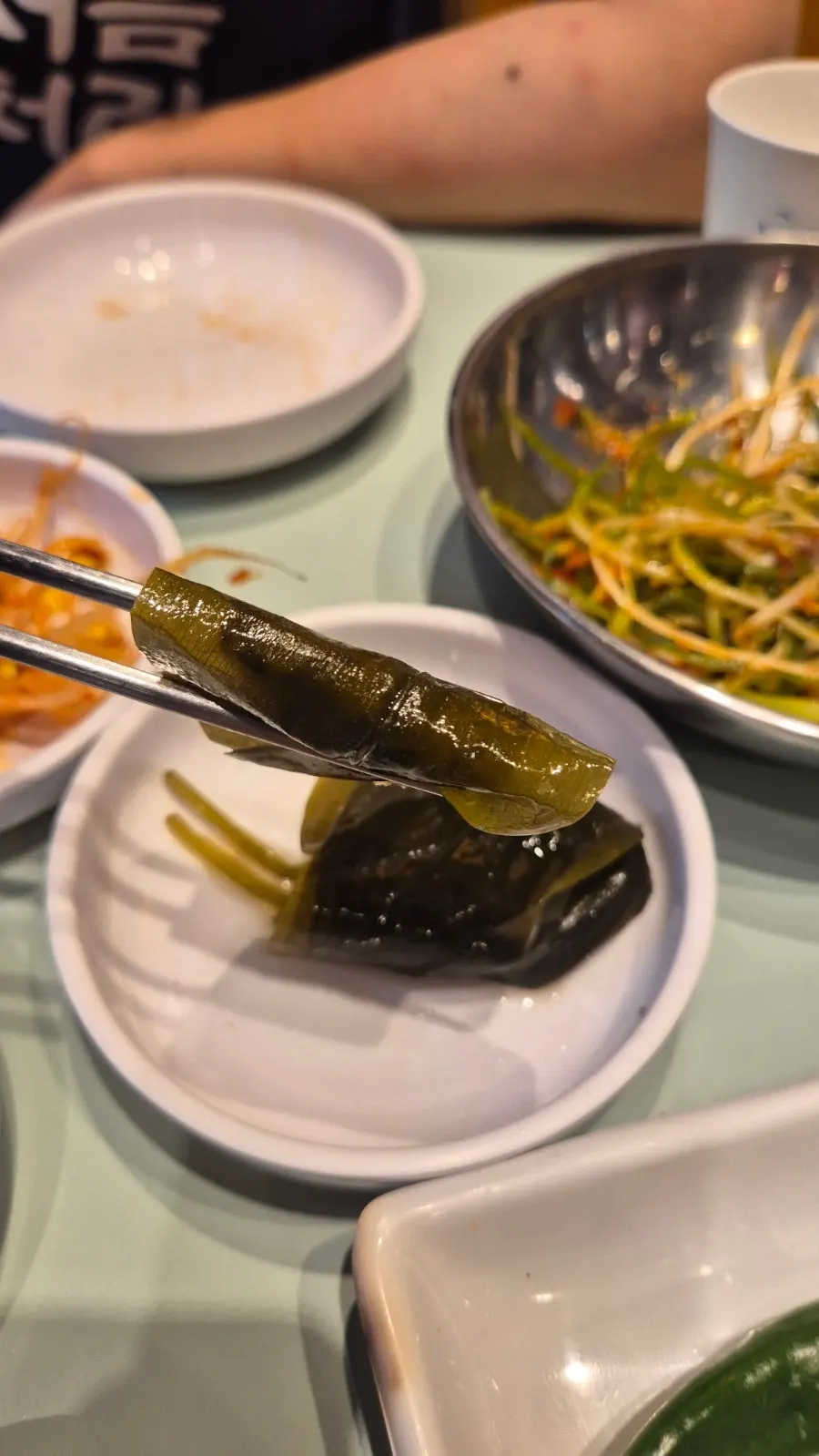 기름이 도는 부채살과 업진살 구이
