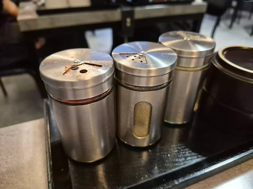 Seasoning set placed on the table