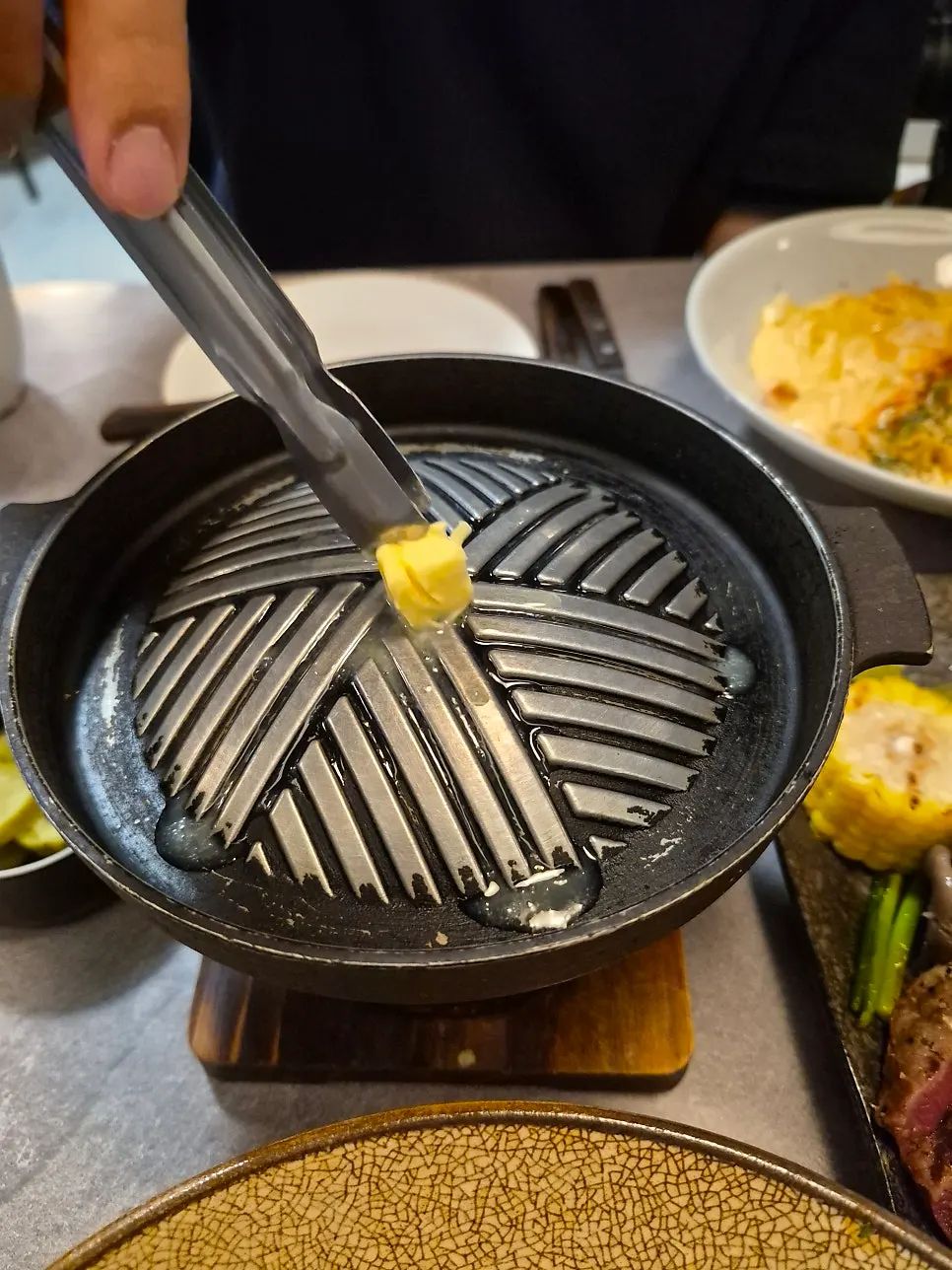 House-made green onion sauce to go with the meat