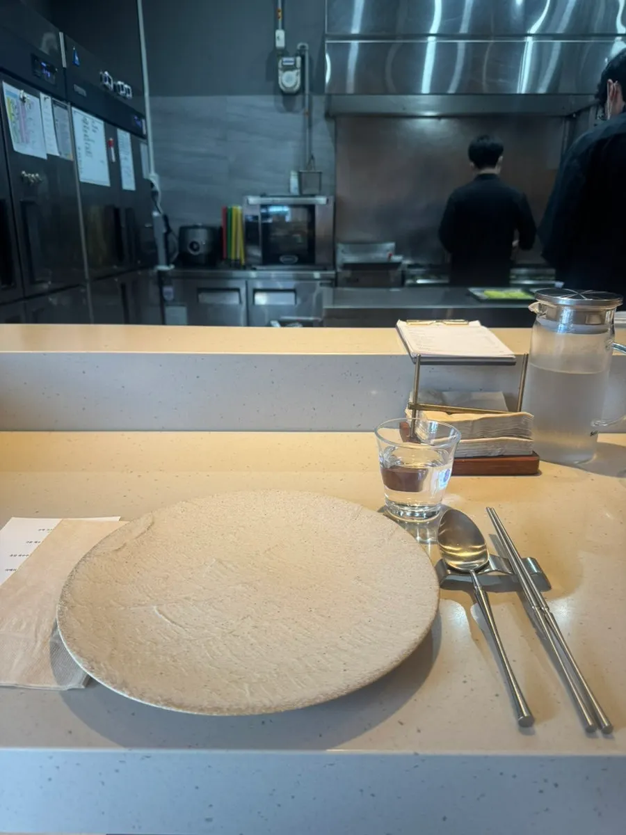 Today's 8-course menu placed at the table
