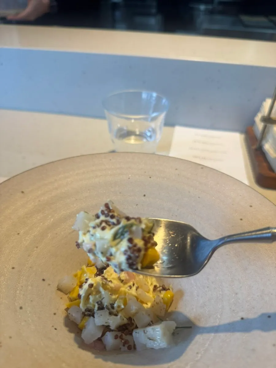 Bowl of the sweet corn custard