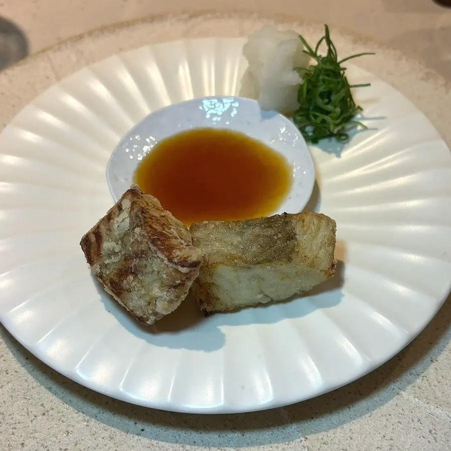 Cross-section of Iberico shoulder showing the smoky char