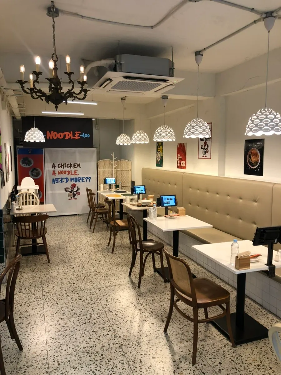 Spacious, clean seating at Cocker Noodle Two