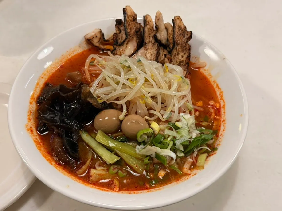 Two platter-sized bowls of ramen at Cocker Noodle Two