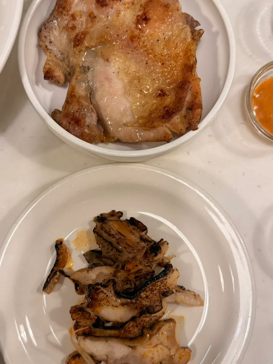 Chicken steak meat, crisp outside and juicy inside